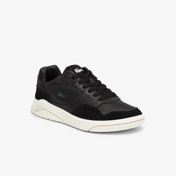 Lacoste Game Advance Luxe Leather and Suede Sneakers - Tenisky Dámské Černé / Šedé | CZ-uQ1ilG